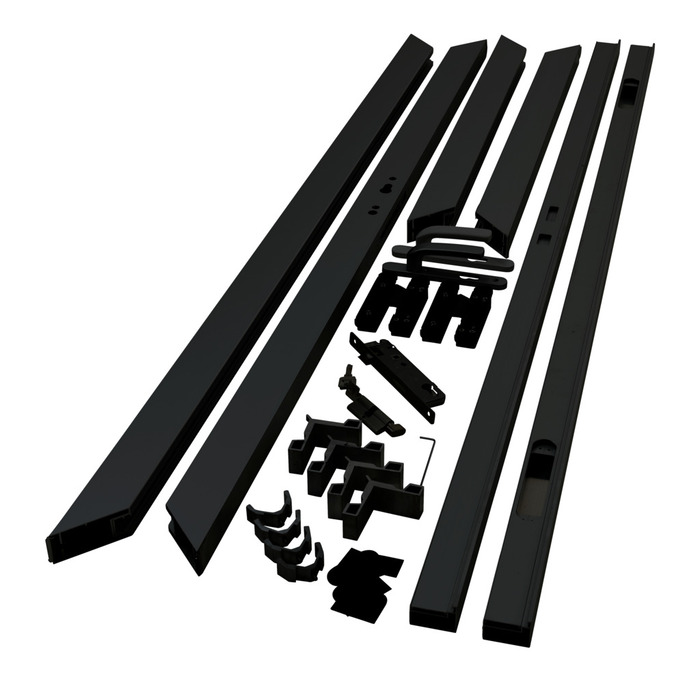 Kirkedal Alu låge sort 90 x 142 cm